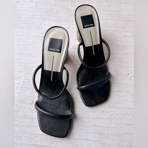 Dolce Vita Black Strappy Block Heel Sandals